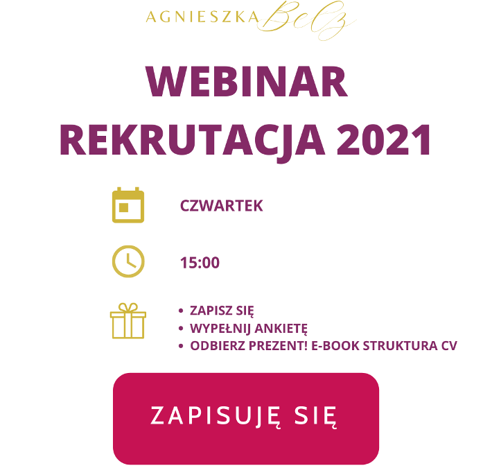 Rekrutacja 2021, czyli o poszukiwaniu pracy w 5 krokach – zapisz się na darmowy webinar!