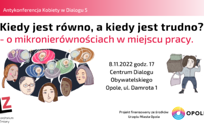 Antykonferencja (Open Space Technology) pod hasłem “Kiedy jest równo, a kiedy jest trudno? – o mikronierównościach w miejscu pracy”